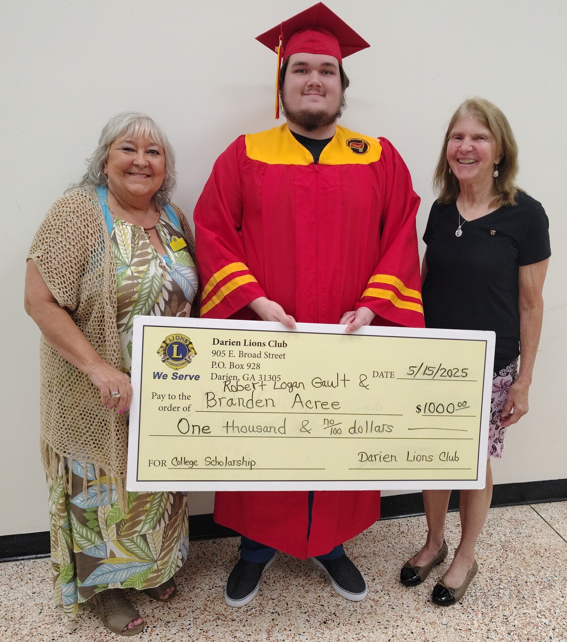 2025 Darien Lions Club Scholarship Recipient Branden Acree