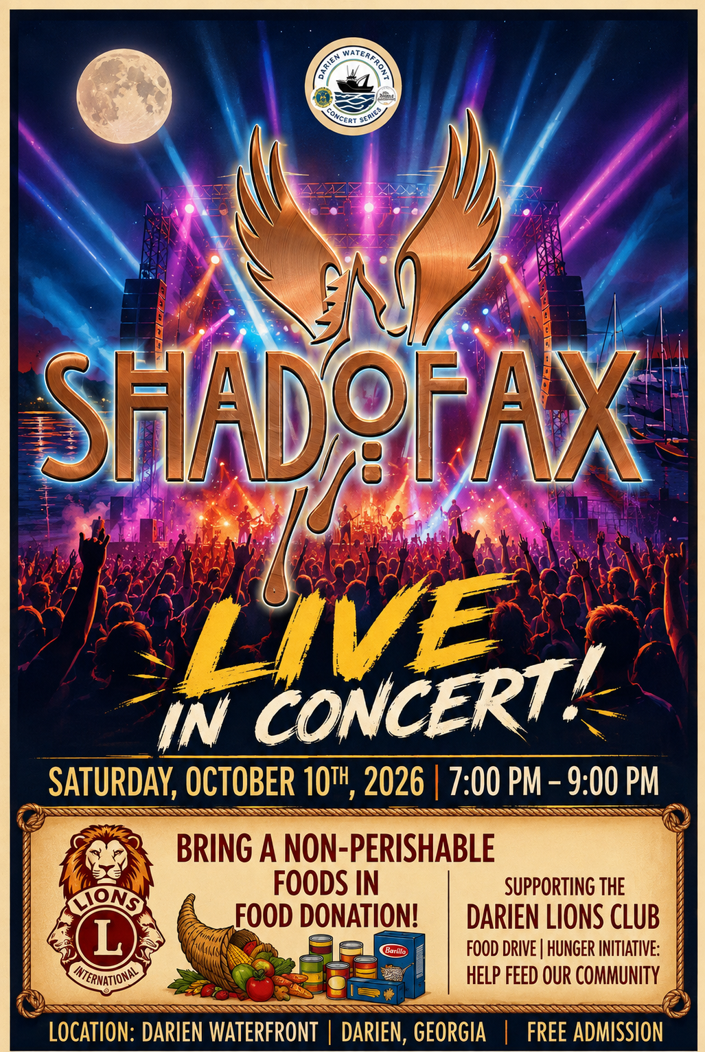 Waterfront Cocerts Darien October 10 2026 SHADoFAX