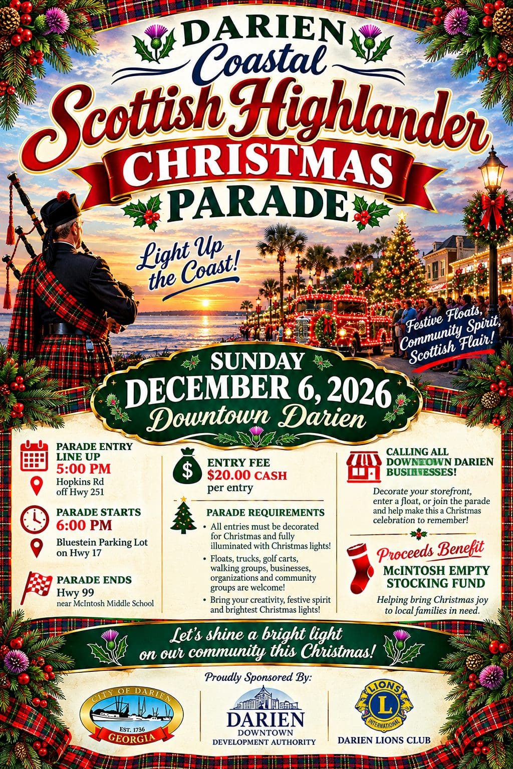 Darien Lions Club 2026 Christmas Parade